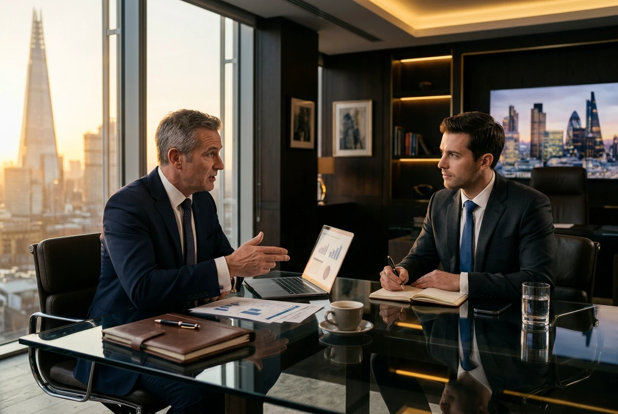 Strategic business consultation in a premium office