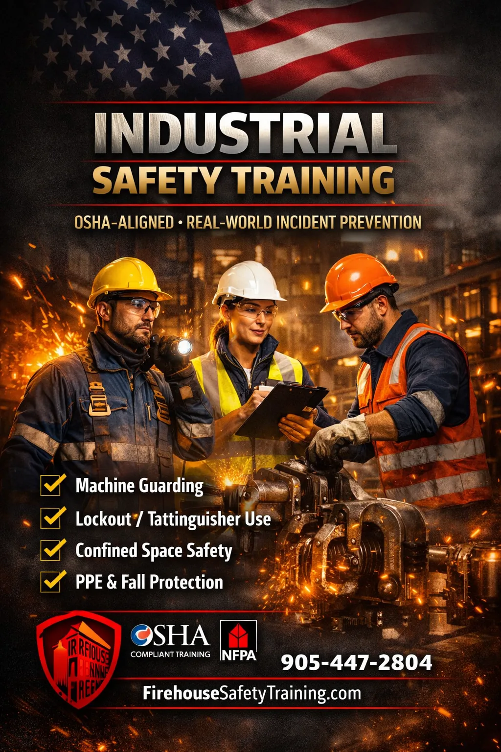 Firehouse Safety Training — Industrial Safety Training flyer